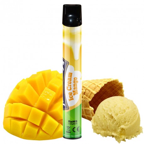 E-cigarette jetable Wpuff Ice Cream Mango (600 puffs) - Liquideo