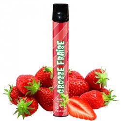 E-cigarette jetable Wpuff Grosse Fraise (600 puffs) - Liquideo